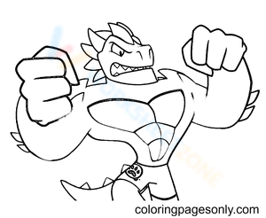 Angry Goo Jit Zu Coloring Page