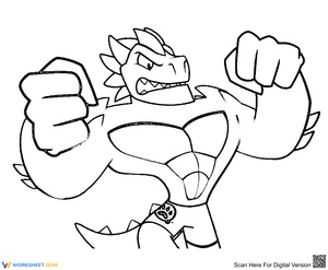 Angry Goo Jit Zu Coloring Page