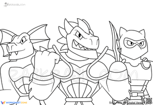 Dino Ranch Coloring Page