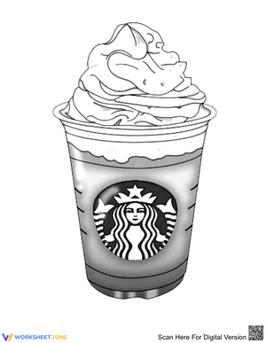 Creamy coffee Coloring Page 