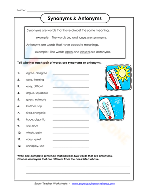 Synonyms & Antonyms