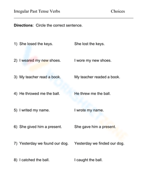 Past Tense Verb Practice: Fun Grammar 