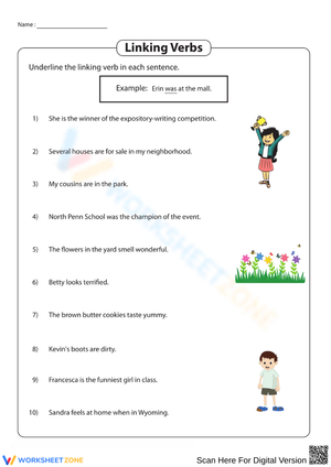 Linking Verbs Worksheets