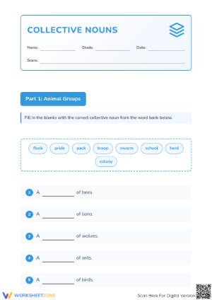 Collective Nouns Worksheet | Grade 2 Essential Practice