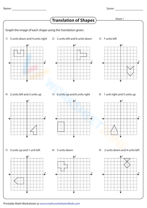 Translating Shapes on a Coordinate Grid