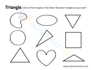 Another Triangles Worksheet for Preschoolers