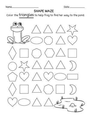Navigate the Shape Maze Worksheet