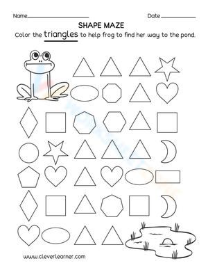 Navigate the Shape Maze Worksheet