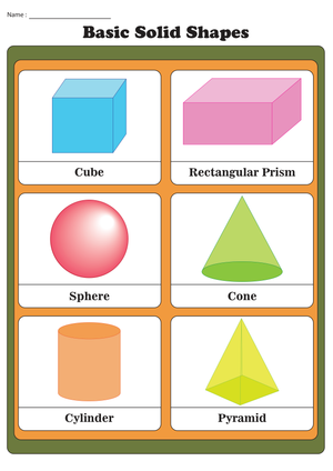 Learn Basic Solid Shapes Worksheet
