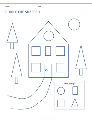 Count the Shapes Activity Worksheet