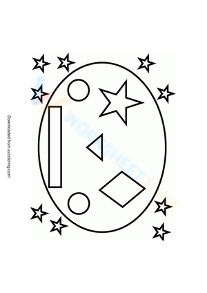 Color by Shapes Worksheet 5