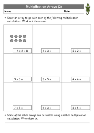 More Multiplication Arrays Practice