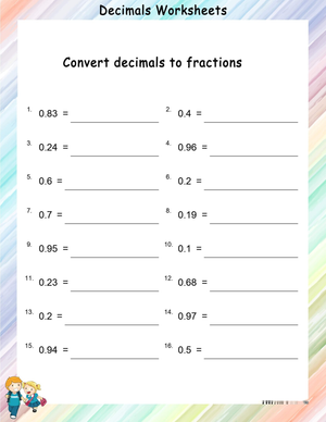 Decimals Worksheets for Math Practice