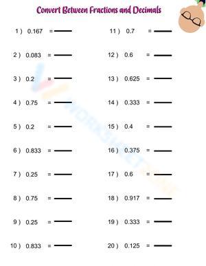 Convert Fractions and Decimals Easily