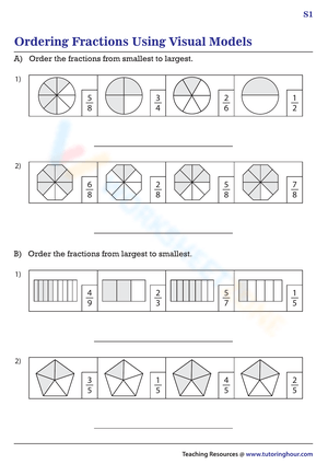 Ordering fractions using visual models