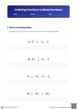 Grade 4 Fractions Ordering — Essential Printable Worksheet