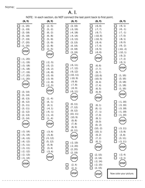 Graph a Robot Graphing Worksheet