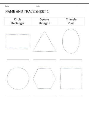 Name and Trace Writing Practice Sheet