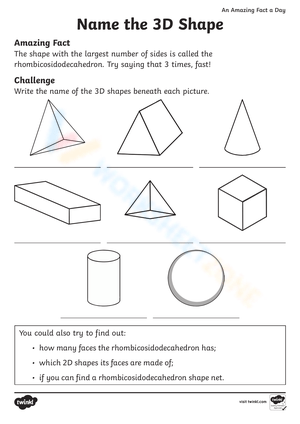 Grade 3 Name The Shapes Worksheets 2024
