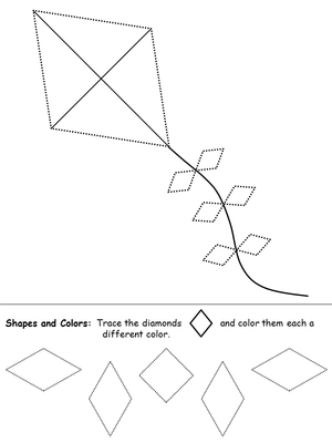 Trace and Color Diamond Shape