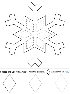 Diamond Shape Recognition Practice Sheet