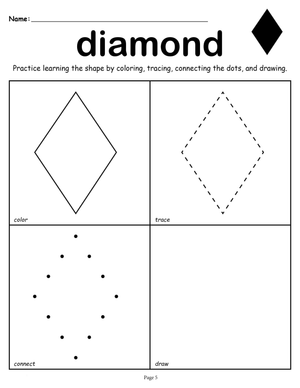 Identifying Diamond Shapes Practice