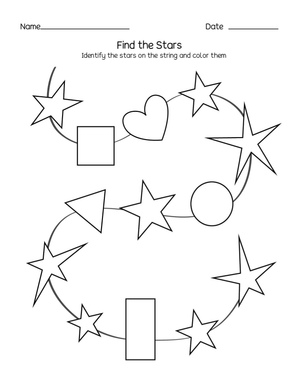 Find the Stars Activity Worksheet