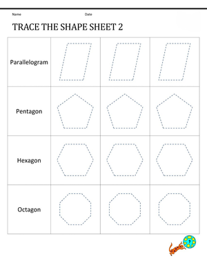 Learn Shape Tracing with this Worksheet