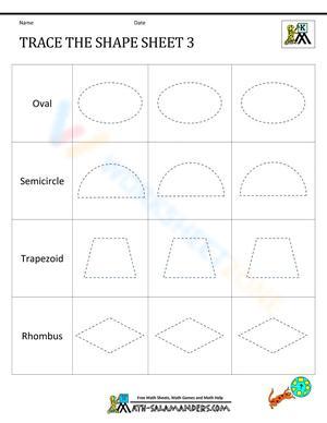 Fun Shape Tracing Worksheet for Kids