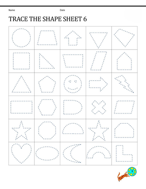 Improve Shape Tracing Skills Worksheet