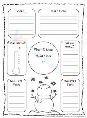 What I Know About Snow Worksheet