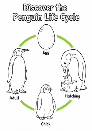 Printable Penguin Life Cycle Worksheet | Grade 3 Science