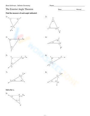 The Exterior Angle Theorem