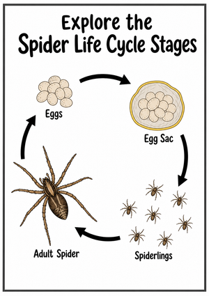 Spider Life Cycle Diagram | Grade 3 Essential Worksheet