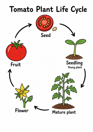 Tomato Plant Life Cycle Worksheet | Essential Grade 3