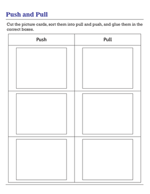 Push and Pull Sorting Worksheet