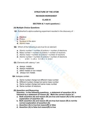Structure of the Atom: Exploring the Atom