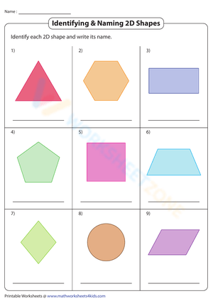 Identifying & Naming 2D Shapes