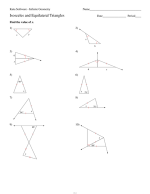 Practice Problems on Isosceles and Equilateral Triangles

