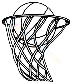 Basketball Hoop Coloring Sheet for Kids