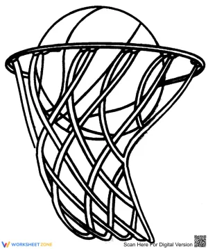 Basketball Hoop Coloring Sheet for Kids