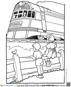 Kids Watching the Train Worksheet