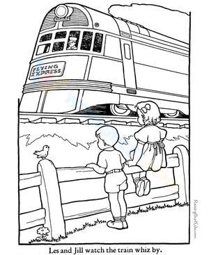 Kids Watching the Train Worksheet