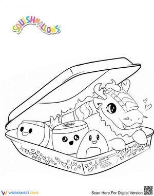 Squishmallows Lunchbox Coloring Page