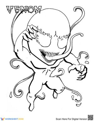 Venom Cartoon Illustration