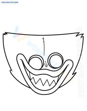 Huggy Wuggy Mask Illustration