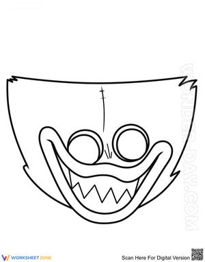 Huggy Wuggy Mask Illustration