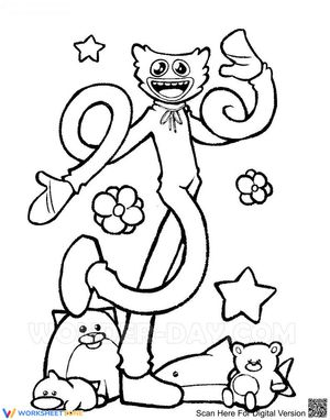 Happy Huggy Wuggy Illustration