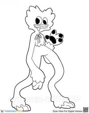Naughty Huggy Wuggy Illustration