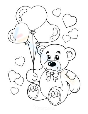 Teddy Bear with Balloons